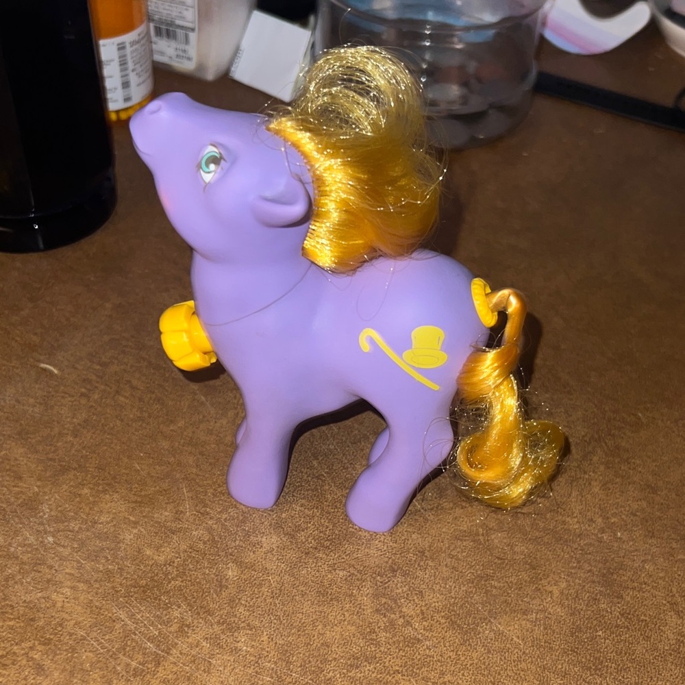 Purple and Gold Pony Toy